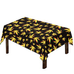 Trippy Weed Leaf Pattern Print Tablecloth