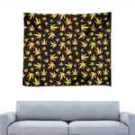 Trippy Weed Leaf Pattern Print Tapestry