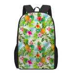 Tropical Aloha Pineapple Pattern Print 17 Inch Backpack