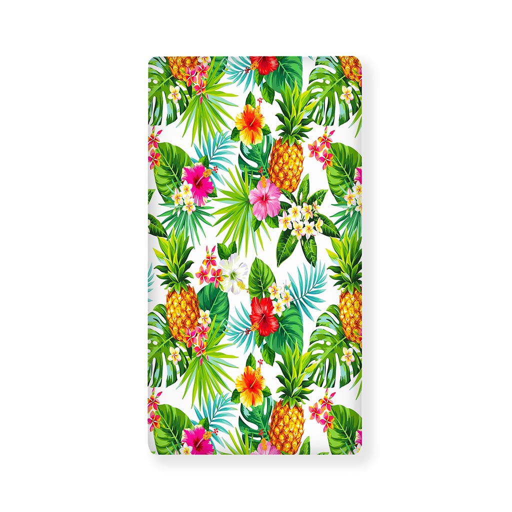 Tropical Aloha Pineapple Pattern Print Baby Crib Sheet