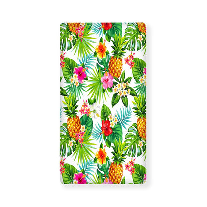 Tropical Aloha Pineapple Pattern Print Baby Crib Sheet