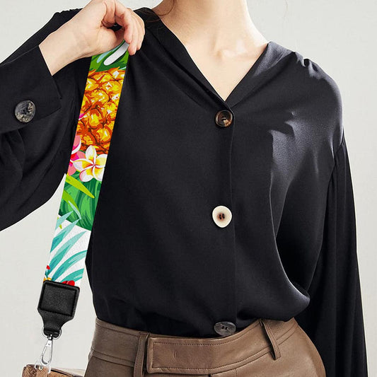 Tropical Aloha Pineapple Pattern Print Bag Strap