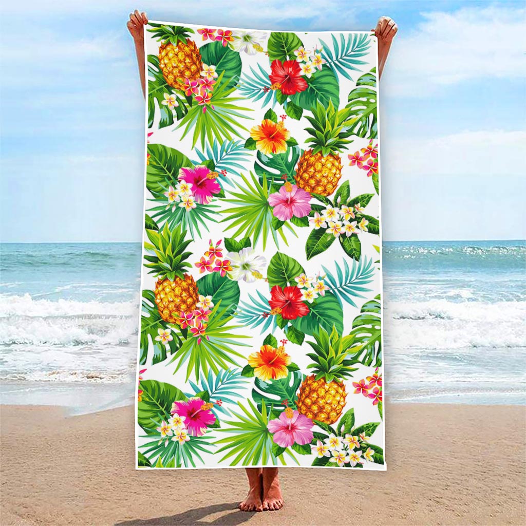 Tropical Aloha Pineapple Pattern Print Beach Towel