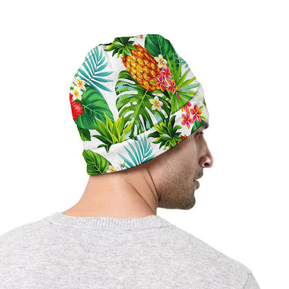 Tropical Aloha Pineapple Pattern Print Beanie