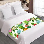 Tropical Aloha Pineapple Pattern Print Bed Runner