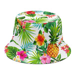 Tropical Aloha Pineapple Pattern Print Bucket Hat