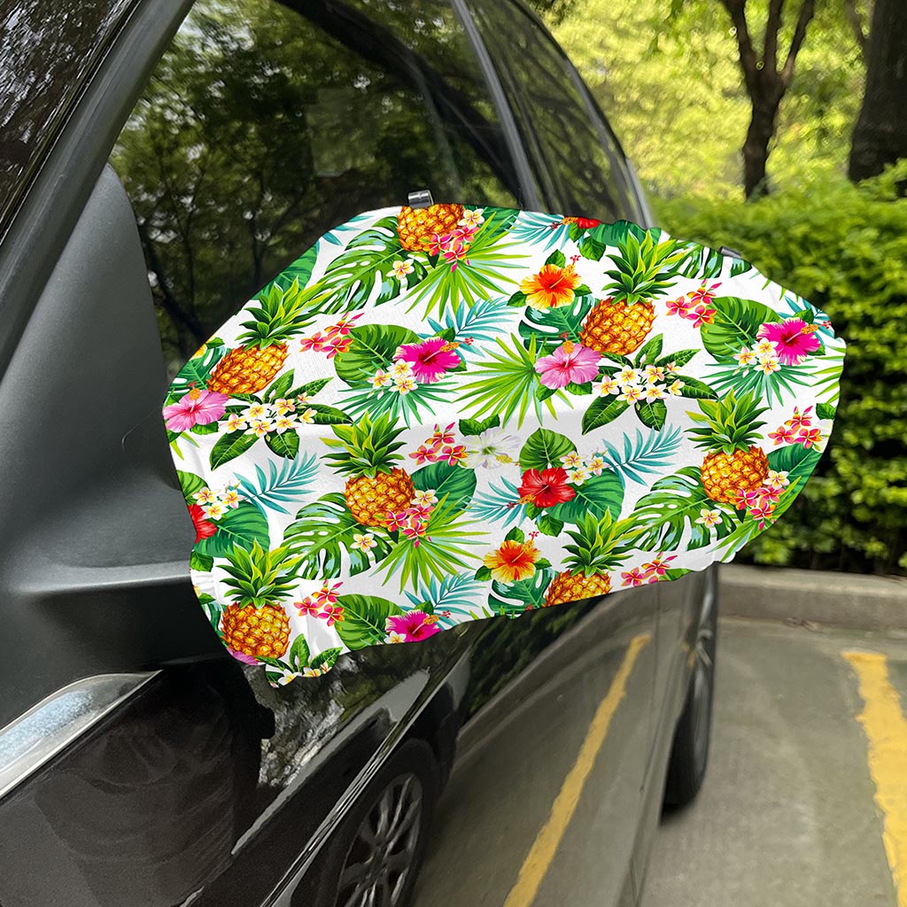 Tropical Aloha Pineapple Pattern Print Car Side Mirror Covers