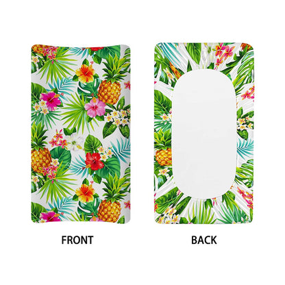 Tropical Aloha Pineapple Pattern Print Changing Pad Cover