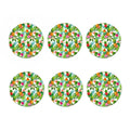 Tropical Aloha Pineapple Pattern Print Coaster Set