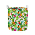 Tropical Aloha Pineapple Pattern Print Collapsible Laundry Basket