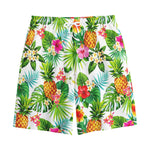 Tropical Aloha Pineapple Pattern Print Cotton Shorts