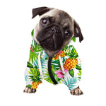 Tropical Aloha Pineapple Pattern Print Dog Zip Up Hoodie