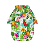 Tropical Aloha Pineapple Pattern Print Dog Zip Up Hoodie