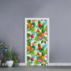 Tropical Aloha Pineapple Pattern Print Door Sticker