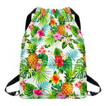 Tropical Aloha Pineapple Pattern Print Drawstring Backpack