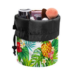 Tropical Aloha Pineapple Pattern Print Drawstring Makeup Bag