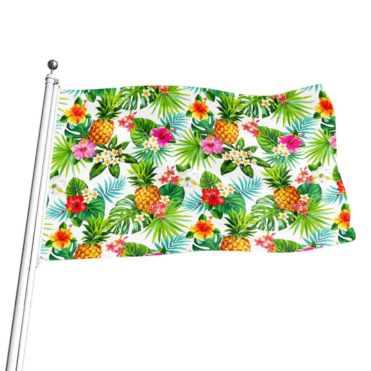 Tropical Aloha Pineapple Pattern Print Flag