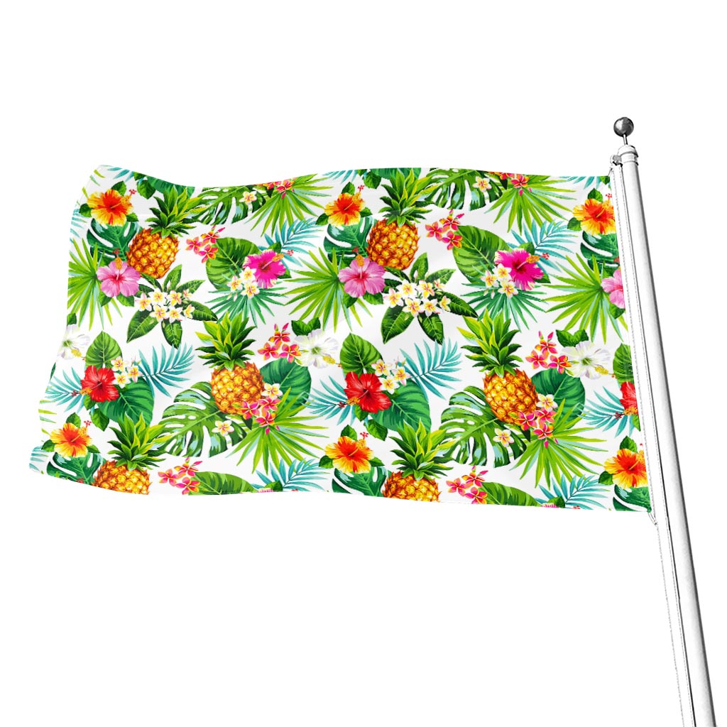 Tropical Aloha Pineapple Pattern Print Flag