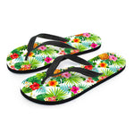 Tropical Aloha Pineapple Pattern Print Flip Flops