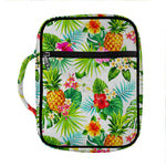 Tropical Aloha Pineapple Pattern Print Front Pocket Bible Bag
