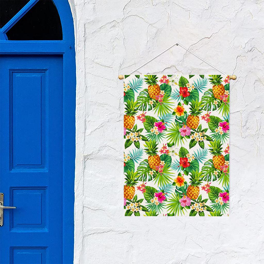 Tropical Aloha Pineapple Pattern Print Garden Flag