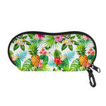 Tropical Aloha Pineapple Pattern Print Glasses Case