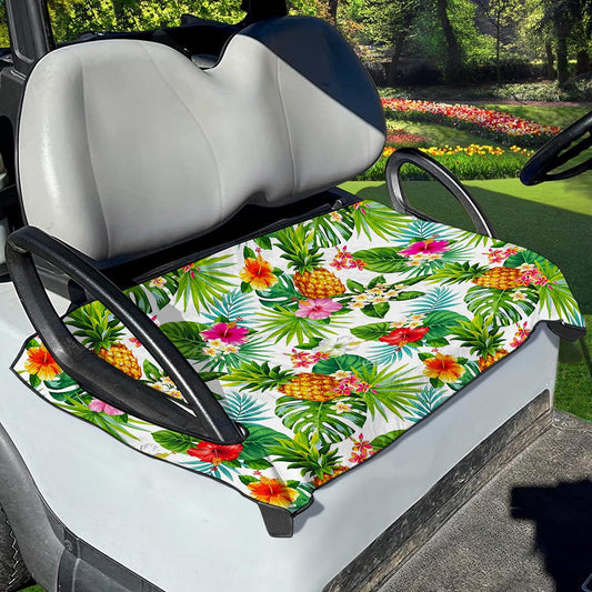 Tropical Aloha Pineapple Pattern Print Golf Cart Seat Cover