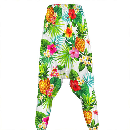 Tropical Aloha Pineapple Pattern Print Hammer Pants