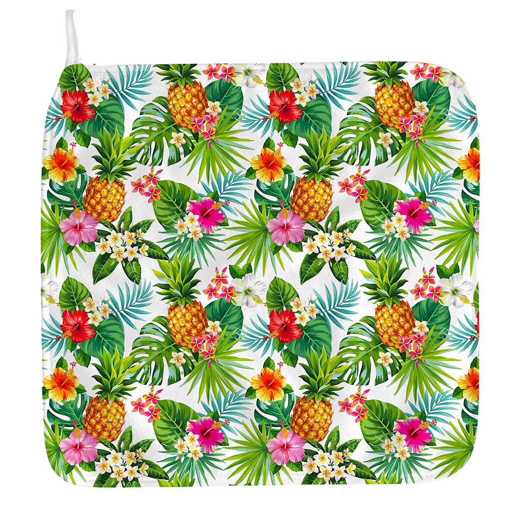 Tropical Aloha Pineapple Pattern Print Hand Towel