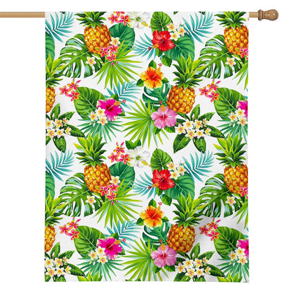 Tropical Aloha Pineapple Pattern Print House Flag