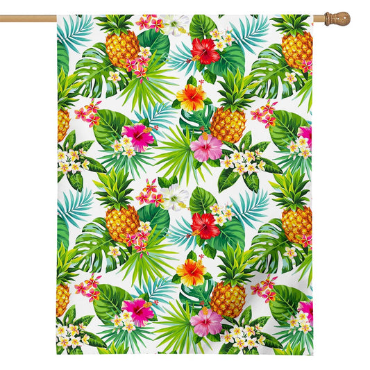 Tropical Aloha Pineapple Pattern Print House Flag