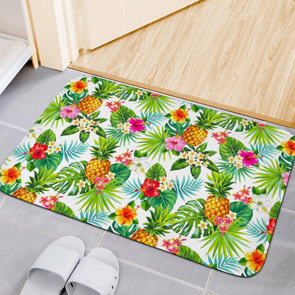 Tropical Aloha Pineapple Pattern Print Indoor Door Mat