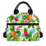 Tropical Aloha Pineapple Pattern Print Insulated Lunch Bag
