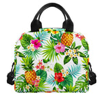 Tropical Aloha Pineapple Pattern Print Insulated Lunch Bag