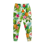 Tropical Aloha Pineapple Pattern Print Jogger Pants