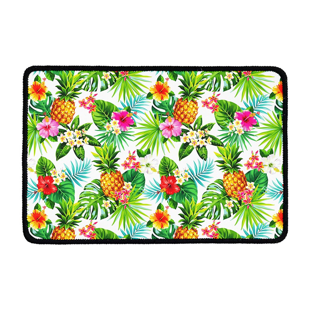 Tropical Aloha Pineapple Pattern Print Kitchen Mat