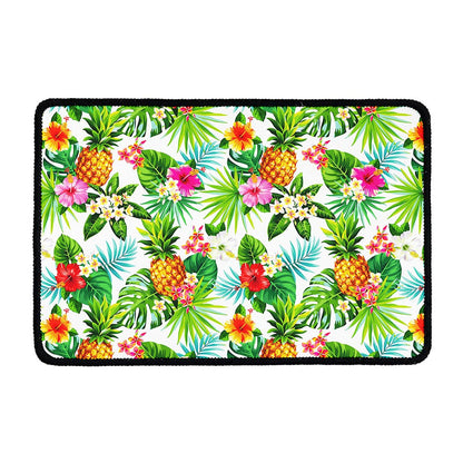 Tropical Aloha Pineapple Pattern Print Kitchen Mat