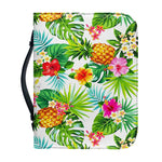 Tropical Aloha Pineapple Pattern Print Leather Bible Cover