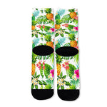 Tropical Aloha Pineapple Pattern Print Long Socks
