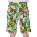Tropical Aloha Pineapple Pattern Print Men's Beach Shorts
