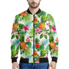 Tropical Aloha Pineapple Pattern Print Men's Bomber Jacket