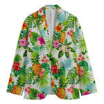 Tropical Aloha Pineapple Pattern Print Men's Cotton Blazer