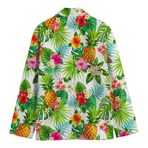 Tropical Aloha Pineapple Pattern Print Men's Cotton Blazer