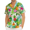 Tropical Aloha Pineapple Pattern Print Men's Deep V-Neck Shirt