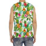 Tropical Aloha Pineapple Pattern Print Men's Fitness Tank Top
