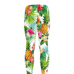 Tropical Aloha Pineapple Pattern Print Men's leggings