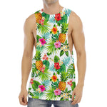Tropical Aloha Pineapple Pattern Print Men's Muscle Tank Top
