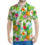 Tropical Aloha Pineapple Pattern Print Men's Polo Shirt