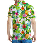 Tropical Aloha Pineapple Pattern Print Men's Polo Shirt