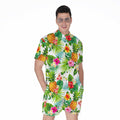 Tropical Aloha Pineapple Pattern Print Men's Romper